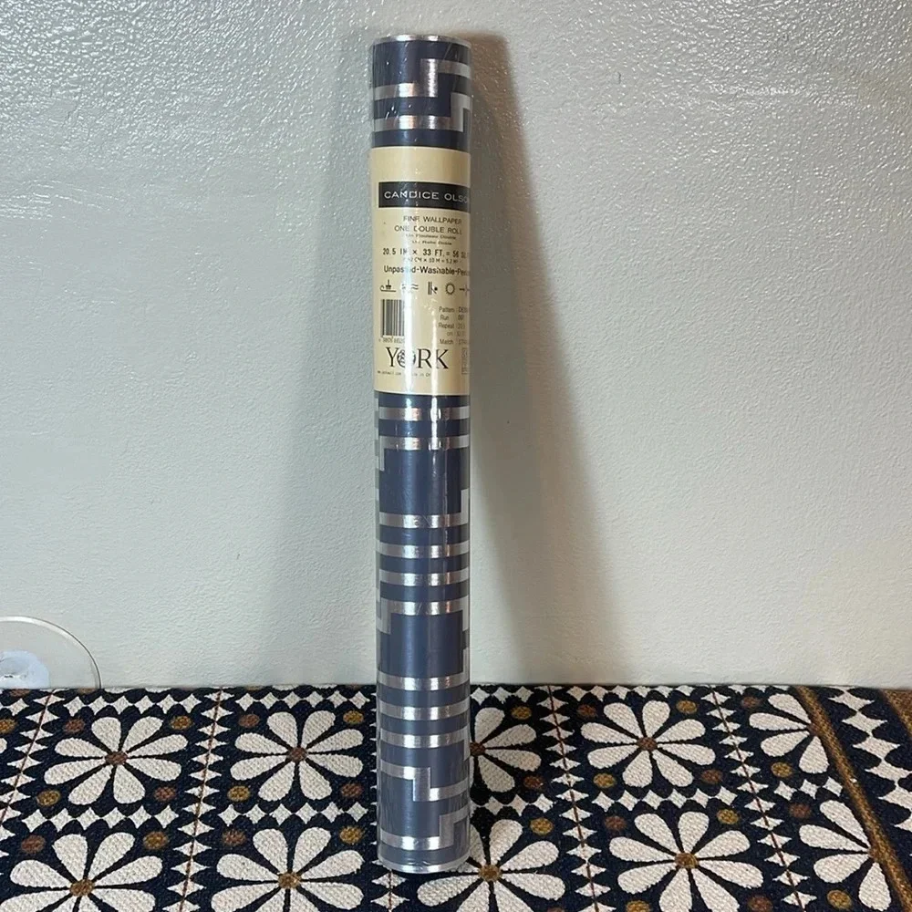 York Wallcoverings De8818 Candice Olson Shimmering Details Velocity Wallpaper